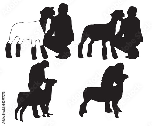 Print Show Lamb Silhouette; Show Lamb EPS; Market Lamb EPS; Sheep clipart; Show Lamb EPS Bundle; Suffolk Lamb; Show Sheep Eps 