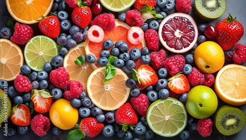 Fresh Assorted Fruits High-Resolution Image