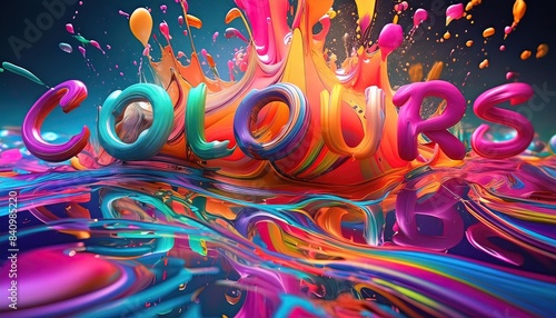 Vibrant Splash of Colors in Abstract Art