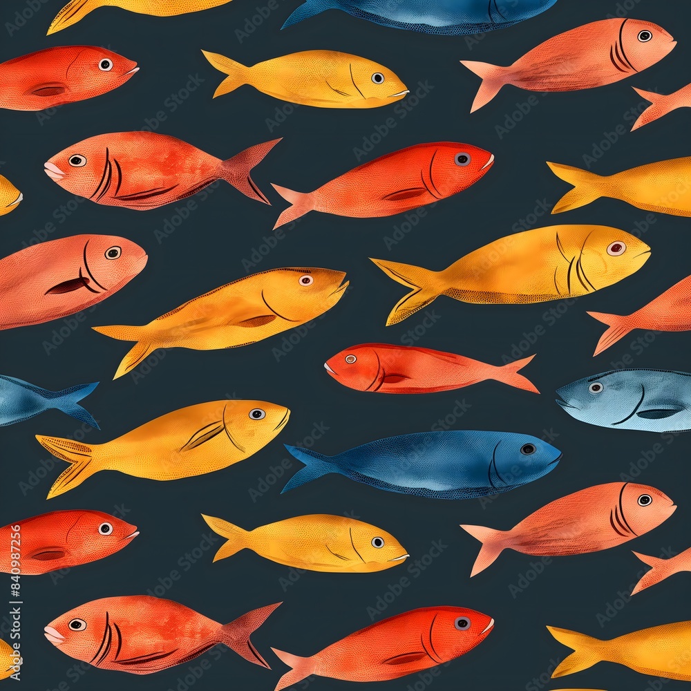 Concept = pattern, seamless, (Fish) Concept = pattern, seamless, (Fish)