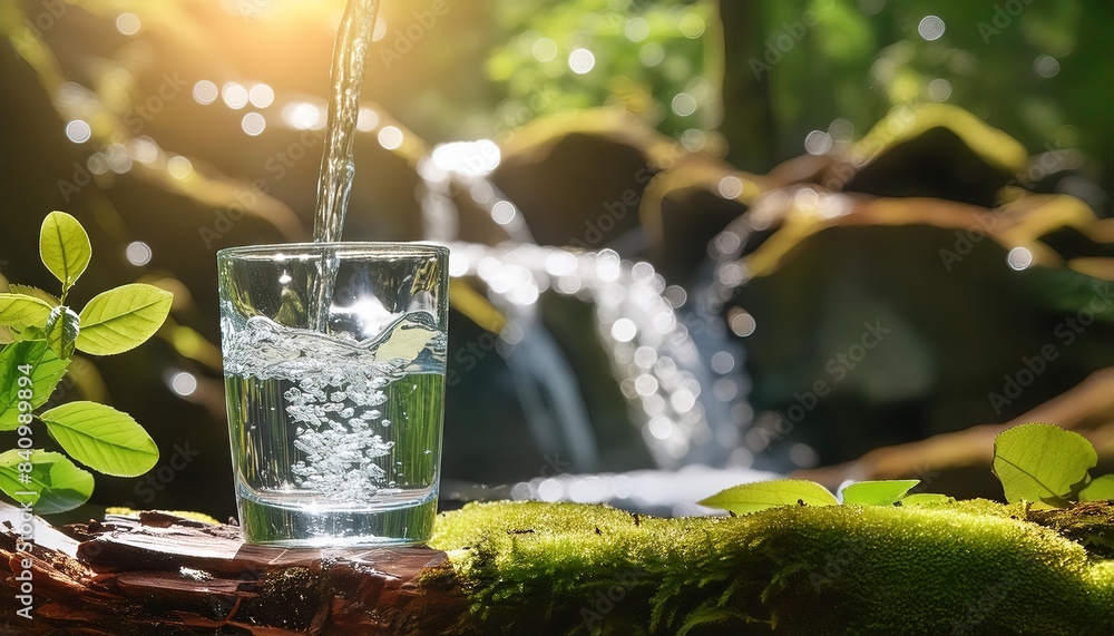 Clean Fresh Water Glass in Nature Clean Fresh Water Glass in Nature