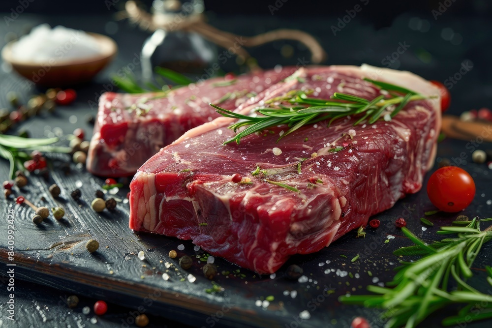 fresh steak isolated nature background with clipping path - generative ai fresh steak isolated nature background with clipping path - generative ai