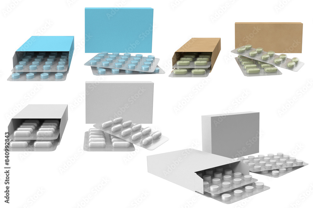 Naklejka premium Pills Mockup