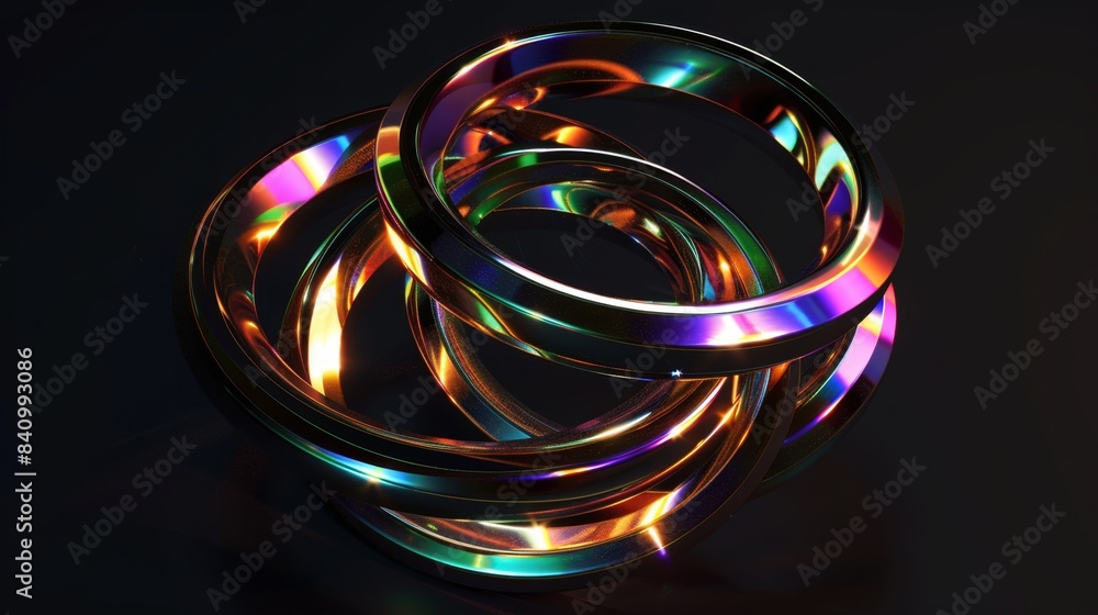 Colorful Interlocking Rings Generative AI Colorful Interlocking Rings Generative AI