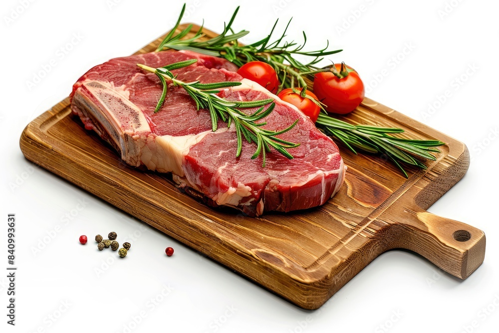 fresh steak isolated nature background with clipping path - generative ai fresh steak isolated nature background with clipping path - generative ai