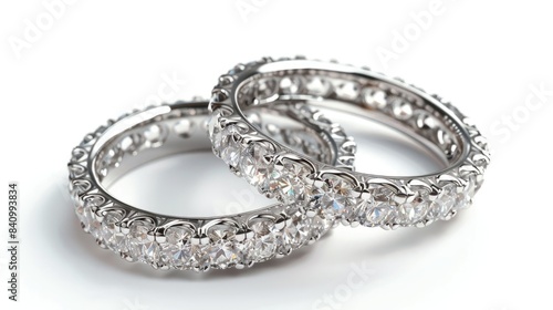 diamond rings made from white gold set 
