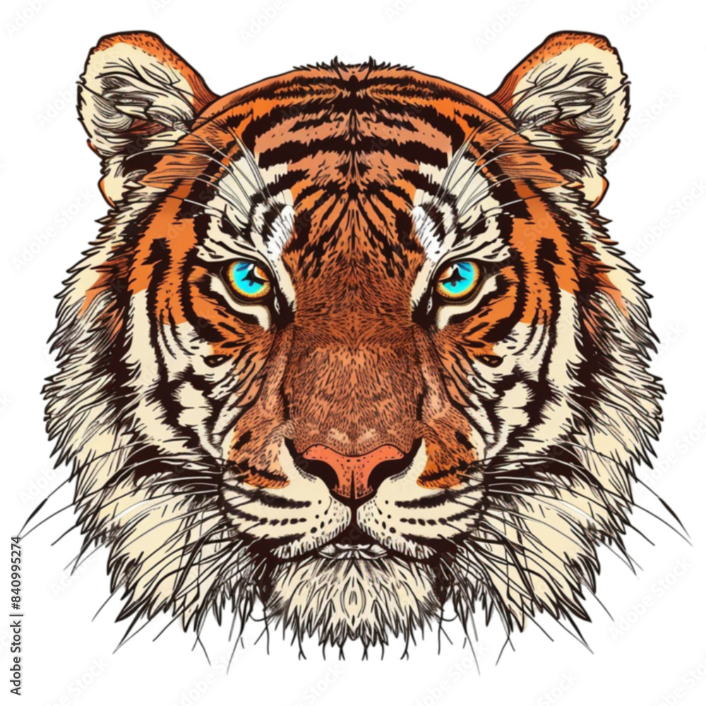 Fototapeta premium Tiger, vector illustration