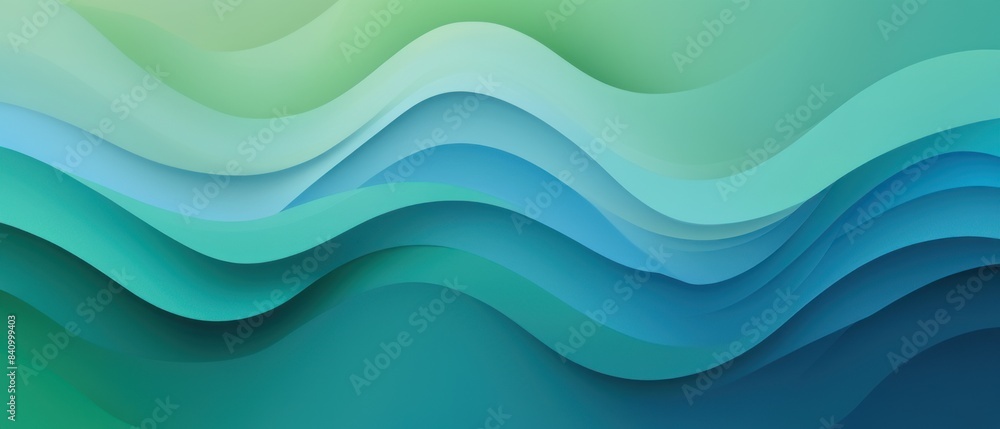 Fototapeta premium gradient green blue background illustration