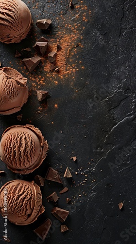 National Chocolate Ice-Cream Day concept with copy space