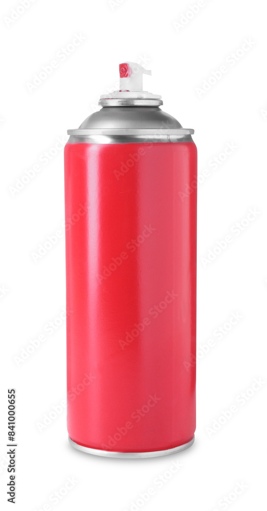 Red can of spray paint isolated on white Red can of spray paint isolated on white