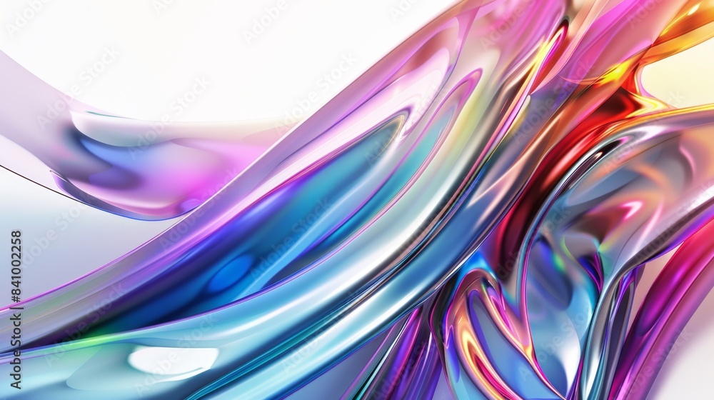 Abstract Colorful Liquid Waves, Generative AI Abstract Colorful Liquid Waves, Generative AI
