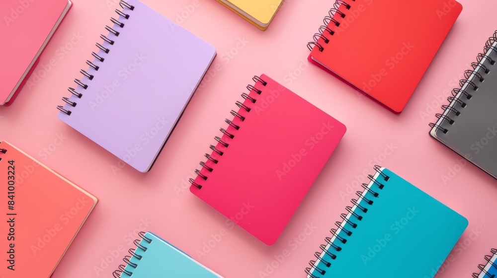 notebooks on pink background generative ai notebooks on pink background generative ai