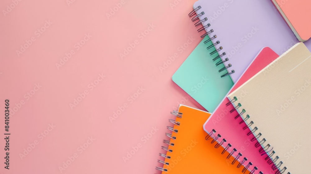 notebooks on pink background generative ai notebooks on pink background generative ai