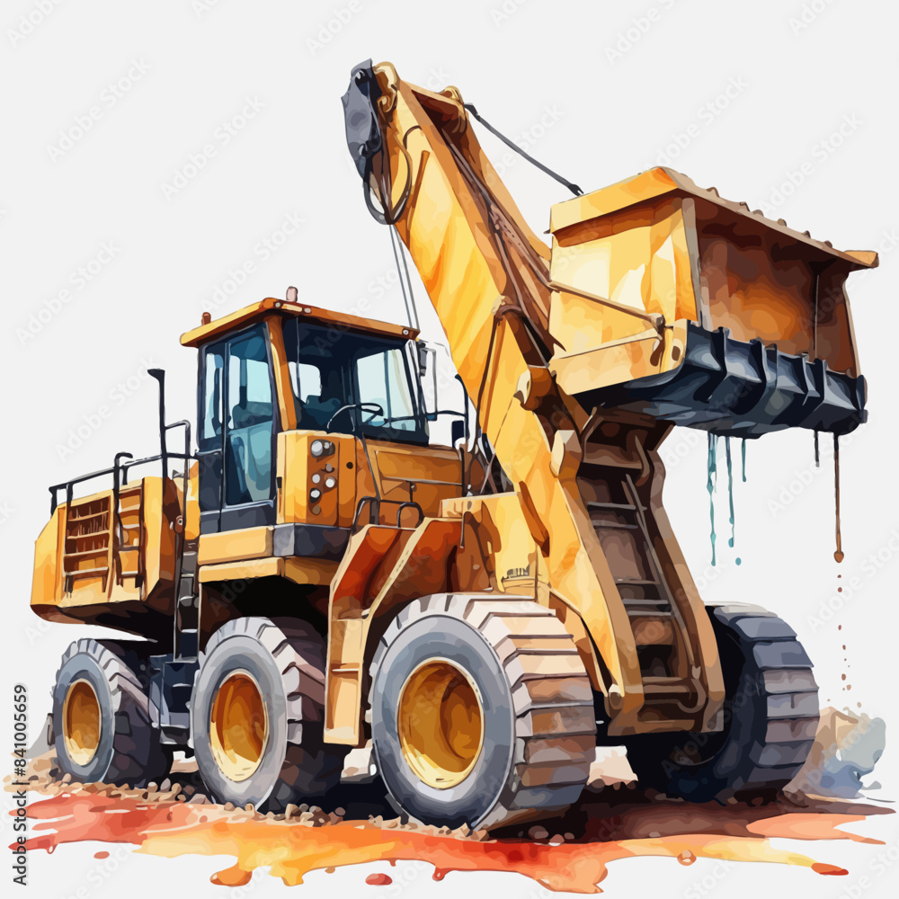 Fototapeta premium Heavy Equipment Ilustration Design Very Cool