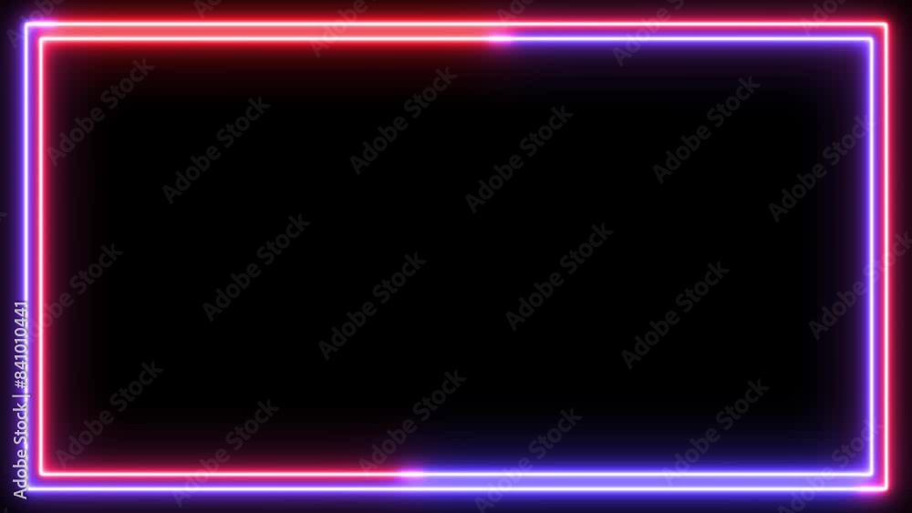 Neon glowing frame background, Neon effect rectangle frame Loop background 4K Neon glowing frame background, Neon effect rectangle frame Loop background 4K