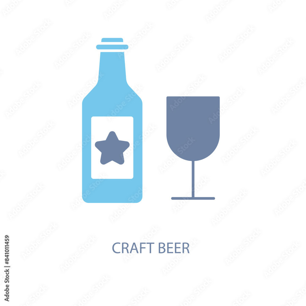 craft beer concept line icon. Simple element illustration. craft beer concept outline symbol design. craft beer concept line icon. Simple element illustration. craft beer concept outline symbol design.