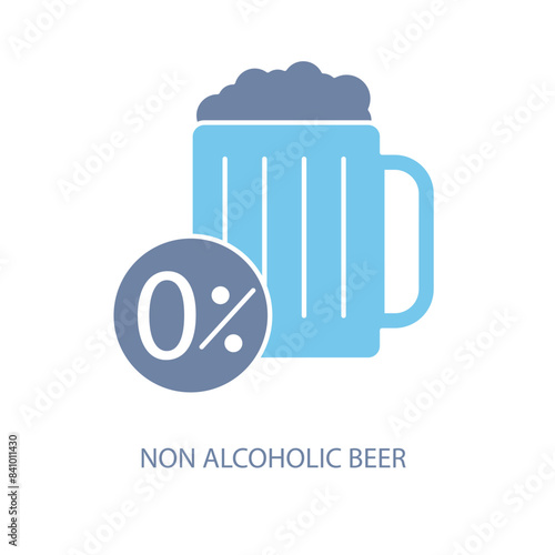 non alcoholic beer concept line icon. Simple element illustration. non alcoholic beer concept outline symbol design.