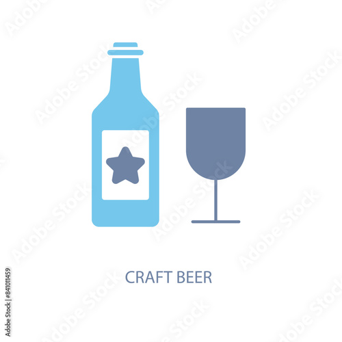 craft beer concept line icon. Simple element illustration. craft beer concept outline symbol design.