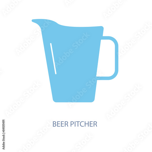 beer pitcher concept line icon. Simple element illustration. beer pitcher concept outline symbol design.