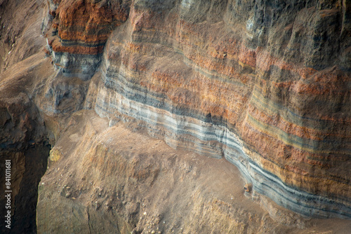 Geological Sedimentary Layers in Cliff