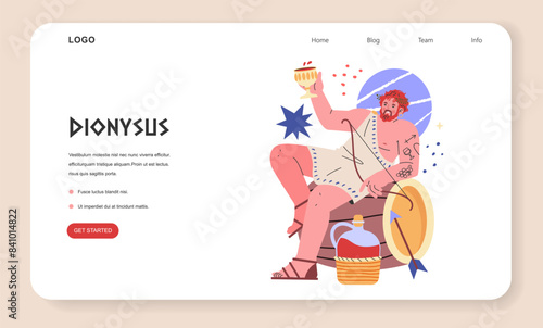 Ancient Greek Gods. Flat Vector Illustration