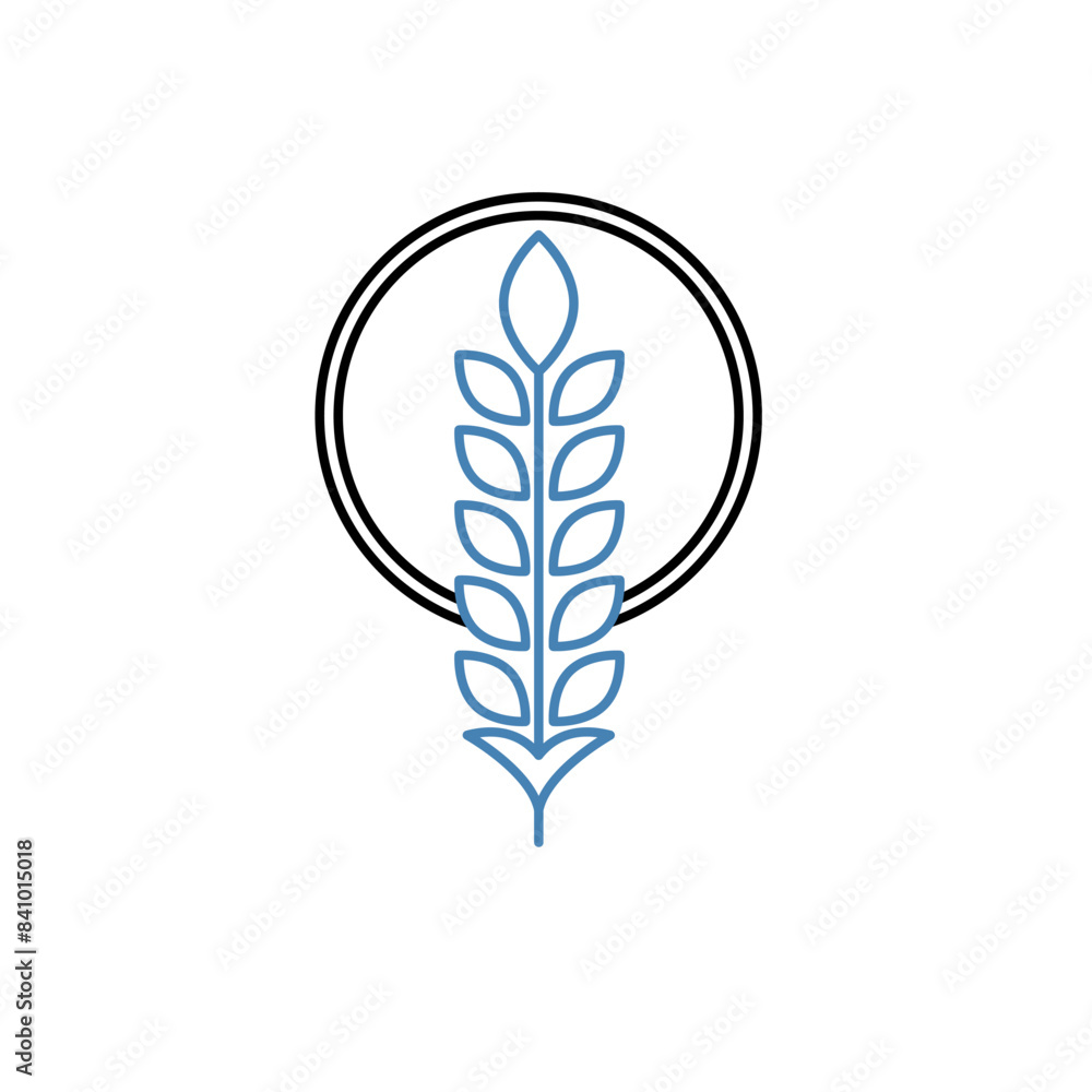 Fototapeta premium wheat concept line icon. Simple element illustration. wheat concept outline symbol design.
