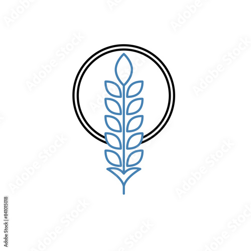 wheat concept line icon. Simple element illustration. wheat concept outline symbol design.