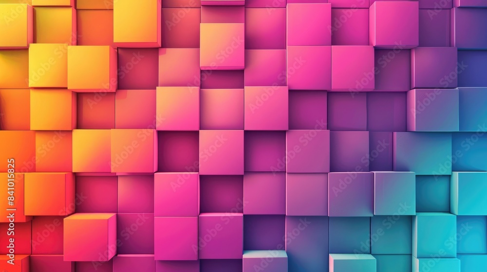 Colorful gradient abstract background design with squares Colorful gradient abstract background design with squares