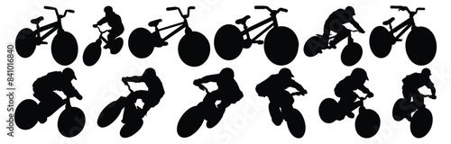 Bicycle silhouette set vector design big pack of illustration and icon