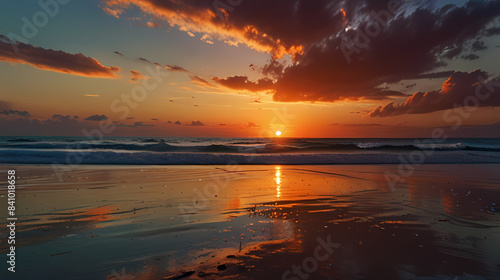 Stunning Beach Sunsets Background