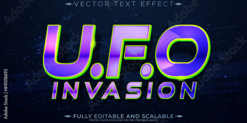 Alien ufo text effect, editable game and movie text style