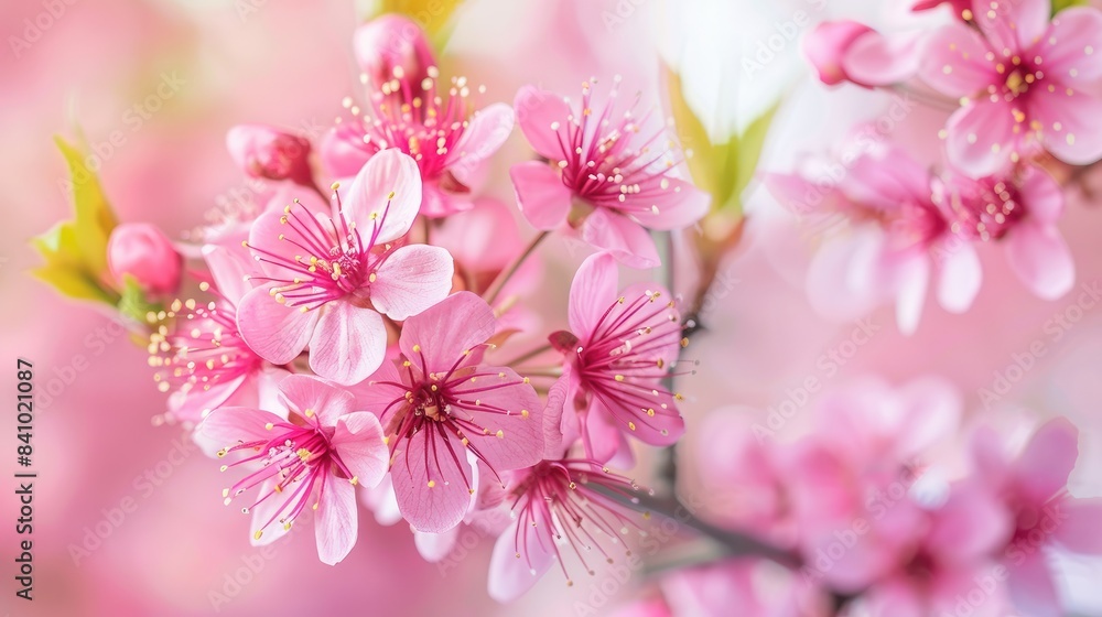 Naklejka premium Blooming Cherry Blossoms in Spring