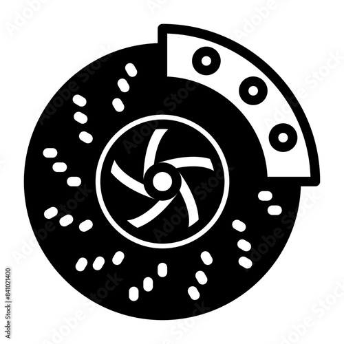 Disc Brake icon, glyph icon style