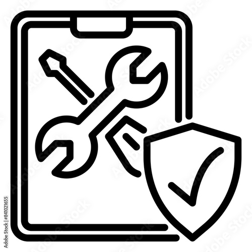 car insurance icon, line icon style