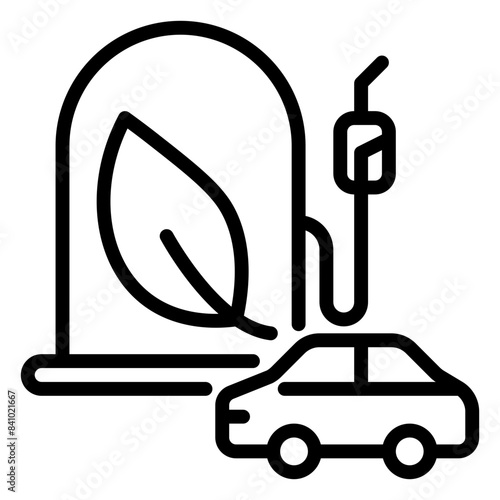 Gas Station icon, line icon style