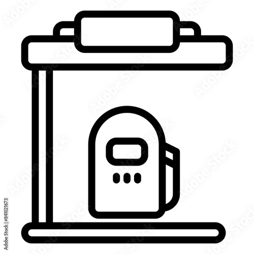 gas station location icon, line icon style