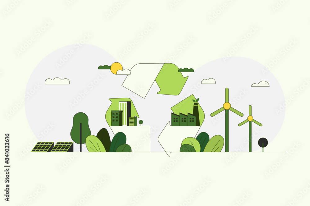 Recycle concept. Sustainable of Green Energy, Ecology and environment ...