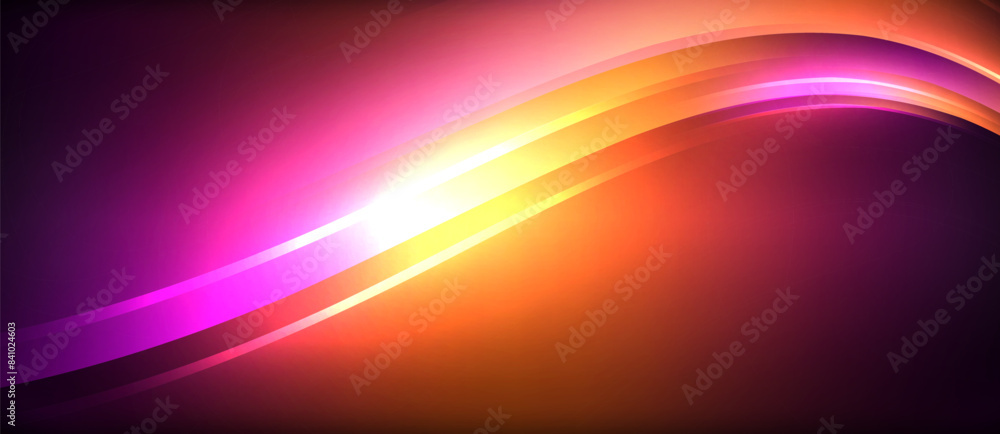 Neon glowing circle rays, light round lines in the dark, planet style neon wave lines. Energetic electric concept design for wallpaper, banner, background Neon glowing circle rays, light round lines in the dark, planet style neon wave lines. Energetic electric concept design for wallpaper, banner, background