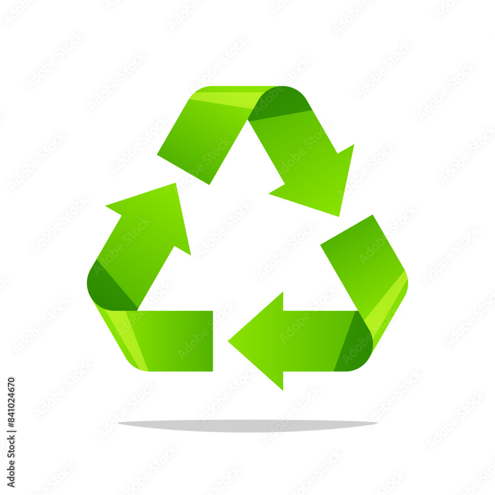 Recycle symbol vector isolated on white background. Recycle symbol vector isolated on white background.