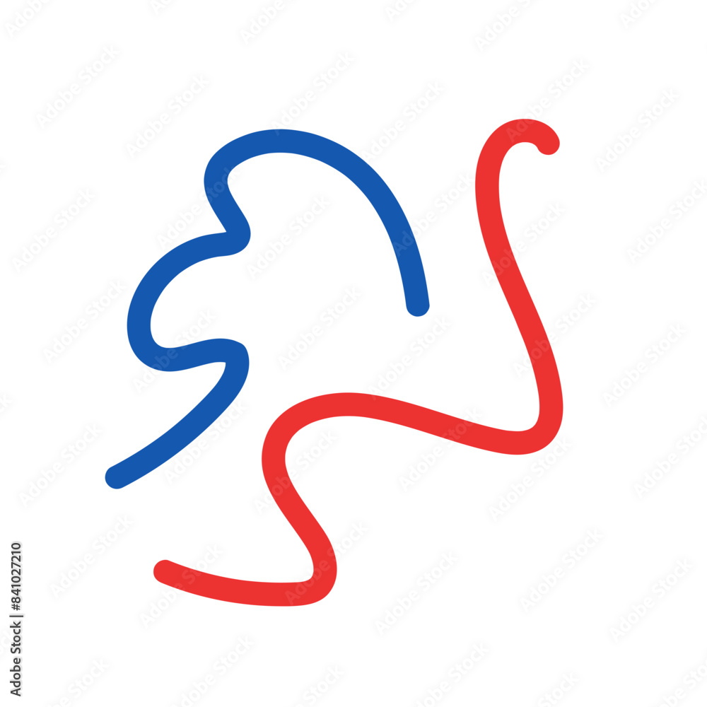 Blue red decorative lines graphic vector Blue red decorative lines graphic vector