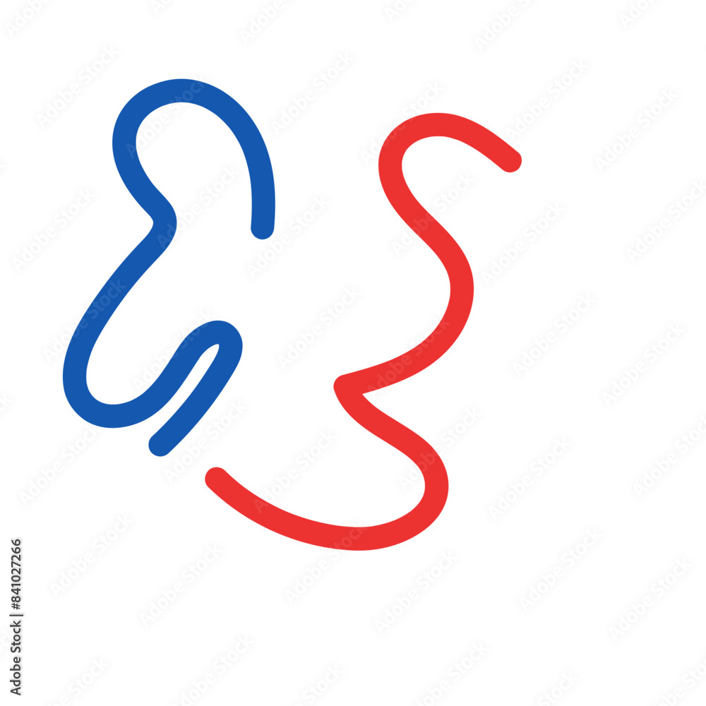 Blue red decorative lines graphic vector Blue red decorative lines graphic vector