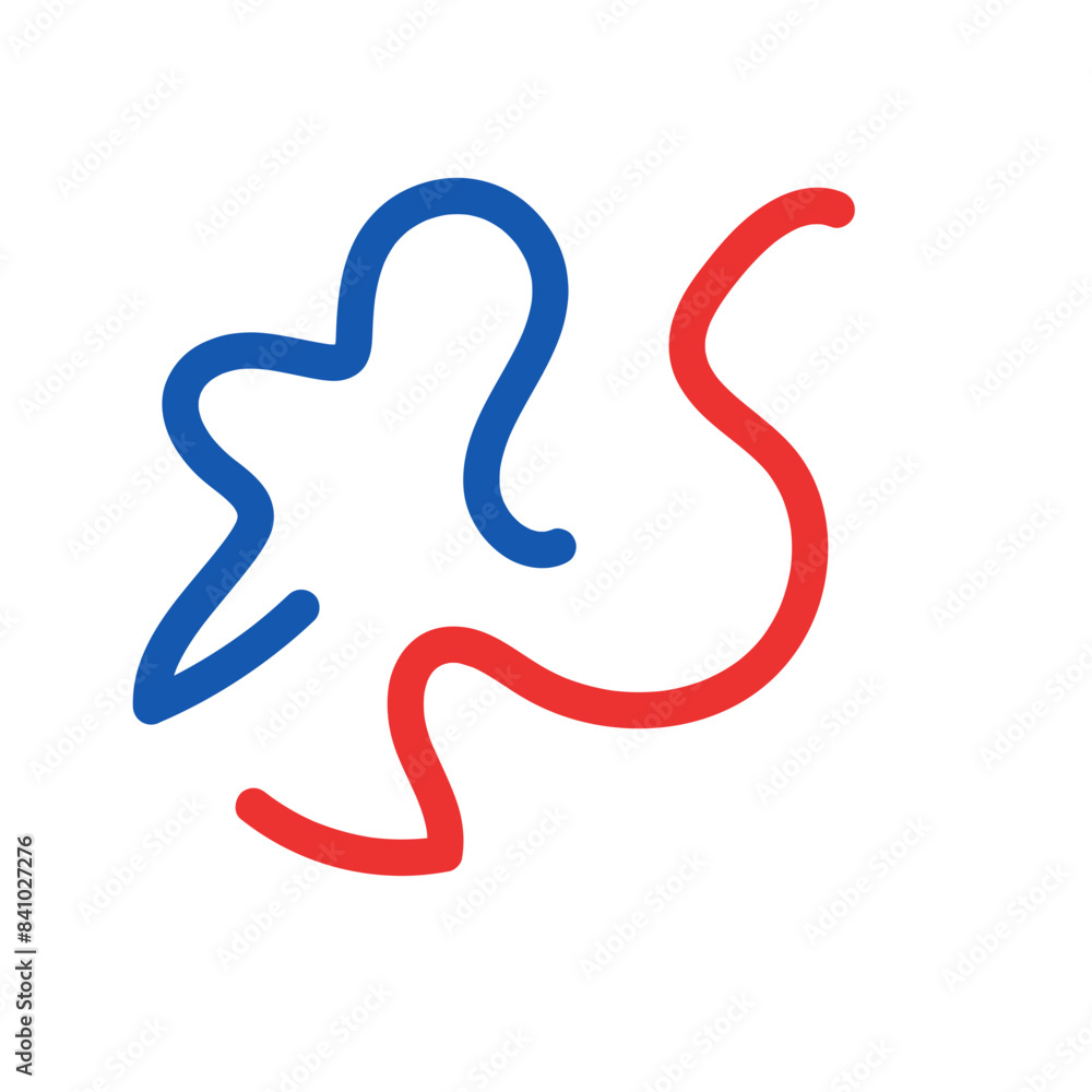 Blue red decorative lines graphic vector Blue red decorative lines graphic vector
