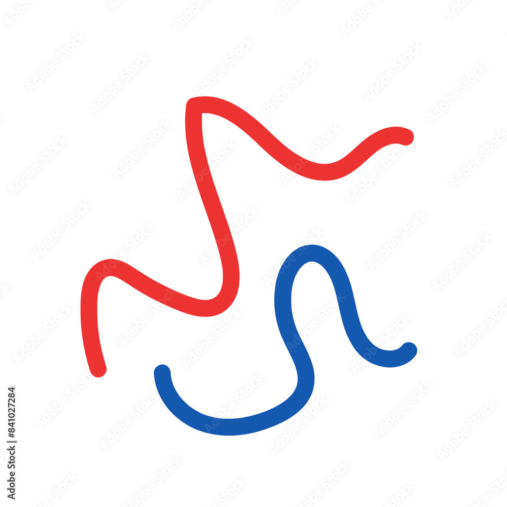 Blue red decorative lines graphic vector Blue red decorative lines graphic vector