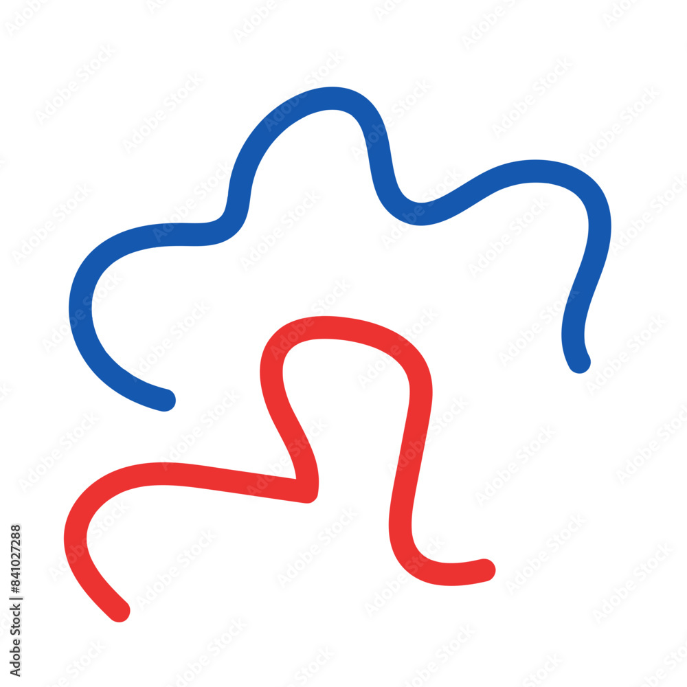 Blue red decorative lines graphic vector Blue red decorative lines graphic vector