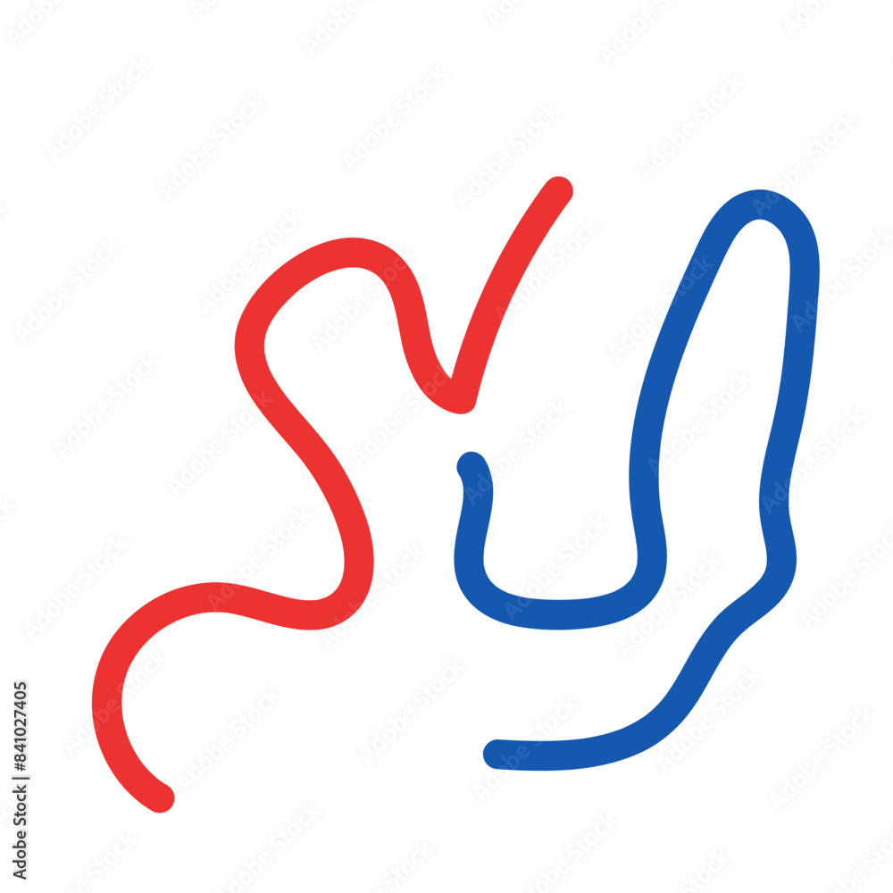 Blue red decorative lines graphic vector Blue red decorative lines graphic vector
