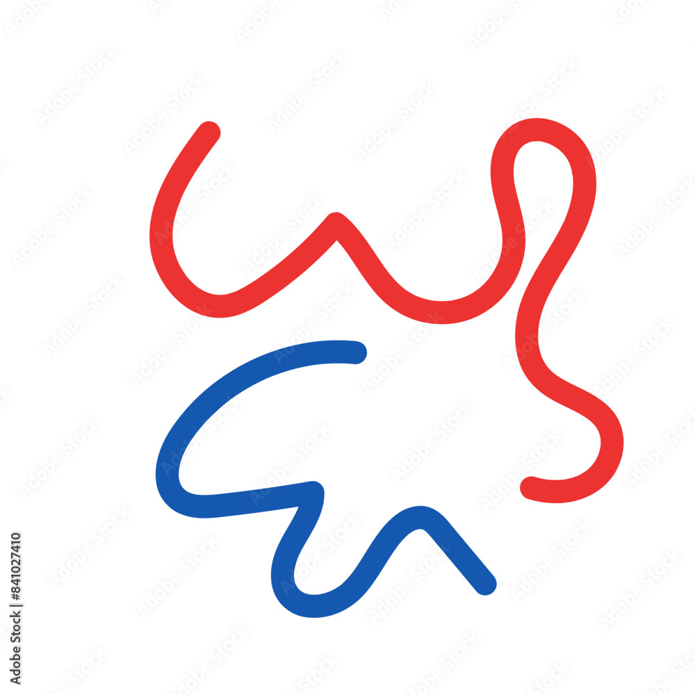 Blue red decorative lines graphic vector Blue red decorative lines graphic vector