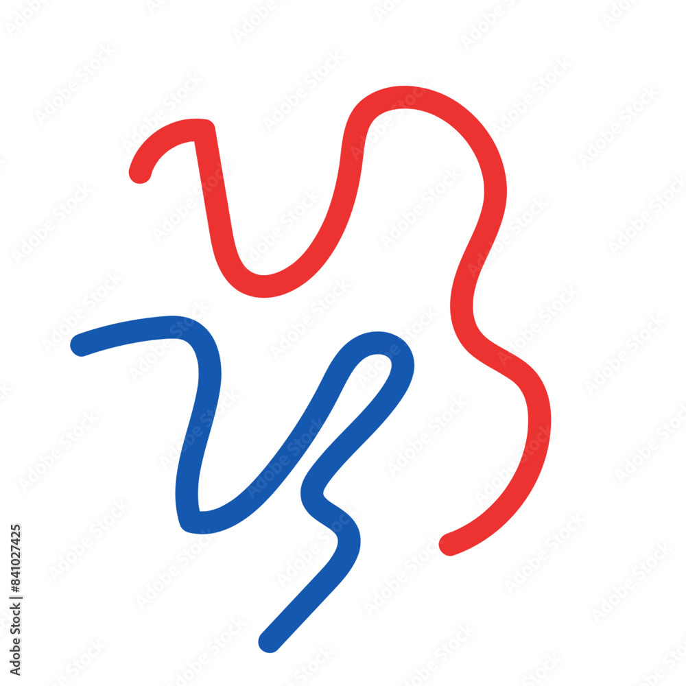 Blue red decorative lines graphic vector Blue red decorative lines graphic vector