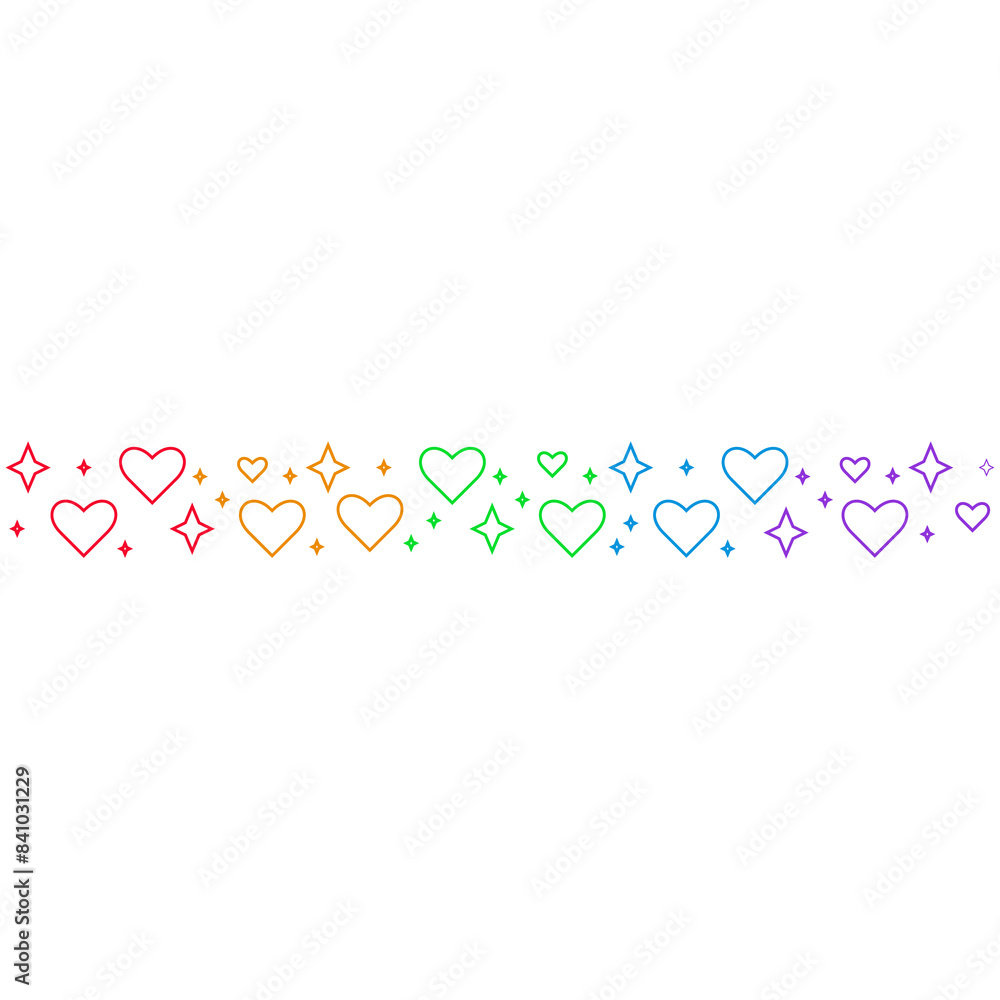 rainbow heart divider rainbow heart divider