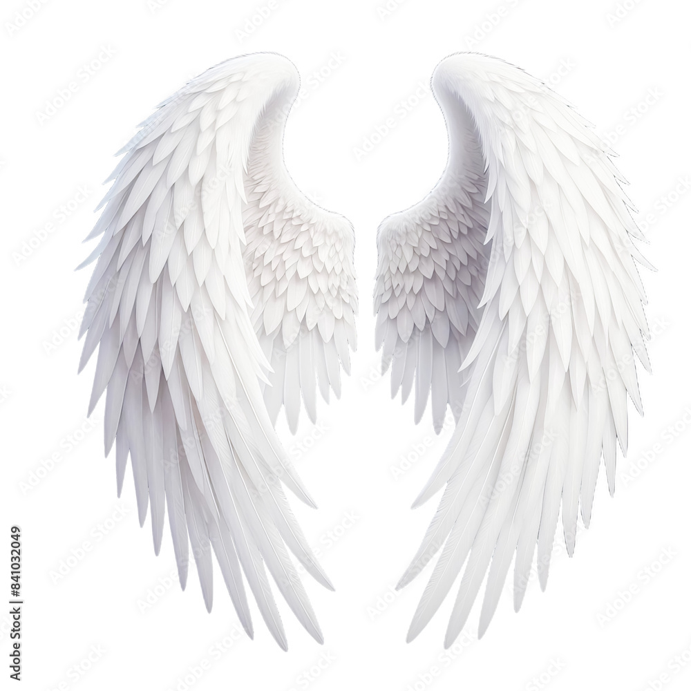 White Angel Wing for Design Transparent Background White Angel Wing for Design Transparent Background