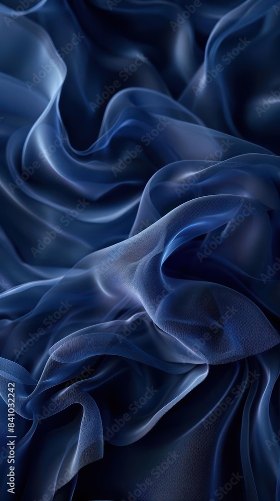Fototapeta premium Ethereal Dynamics, Blue Smoke Abstract Art Capturing the Interplay of Flames and Mist
